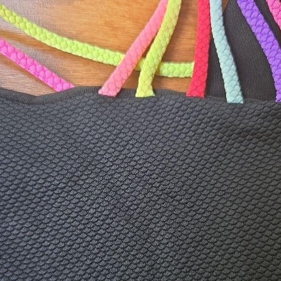 Peixoto Black Bodysuit with Vibrant Straps - Picture 3 of 5